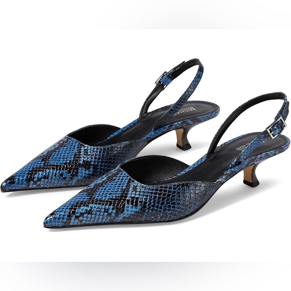 Michael Kors Shoes - Michael KORS Luna Snake Embossed leather sling back kitten pump size 9.5M